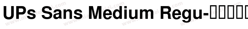 UPs Sans Medium Regu字体转换